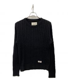 WACKO MARIA（ワコマリア）の古着「クルーネックケーブルニット」｜ブラック