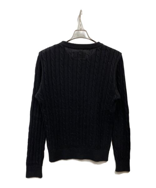 WACKO MARIA（ワコマリア）WACKO MARIA (ワコマリア) クルーネックケーブルニット ブラック サイズ:Sの古着・服飾アイテム