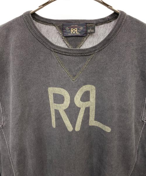 RRL（ダブルアールエル）RRL (ダブルアールエル) BLACK INDIGO LOGO SWEAT ブラック サイズ:Lの古着・服飾アイテム