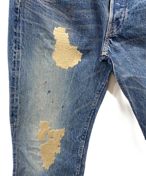 DUBBLE WORKS（ダブルワークス）DUBBLE WORKS (ダブルワークス) 刺繍加工セルビッチデニムパンツ インディゴ サイズ:W32の古着・服飾アイテム