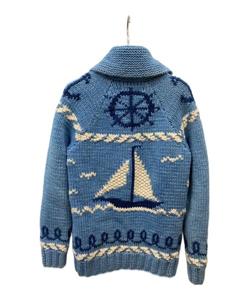 RRL（ダブルアールエル）RRL (ダブルアールエル) カウチンニットカーディガン ブルー サイズ:XSの古着・服飾アイテム
