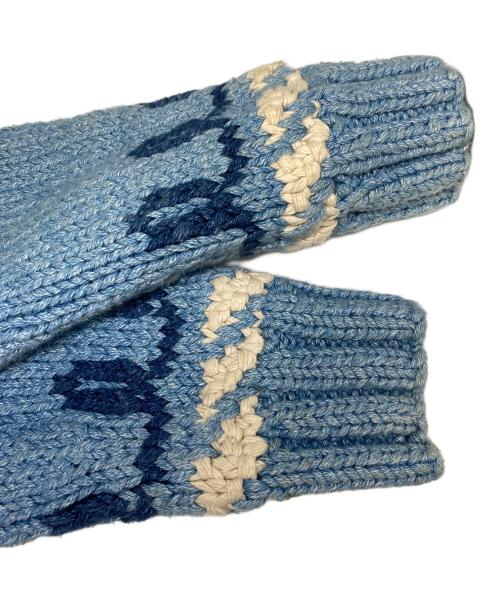 RRL（ダブルアールエル）RRL (ダブルアールエル) カウチンニットカーディガン ブルー サイズ:XSの古着・服飾アイテム