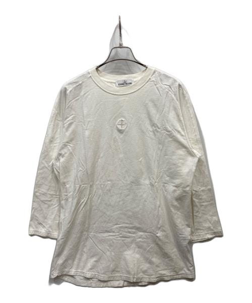 STONE ISLAND（ストーンアイランド）STONE ISLAND (ストーンアイランド) ロゴカットソー ホワイト サイズ:Mの古着・服飾アイテム