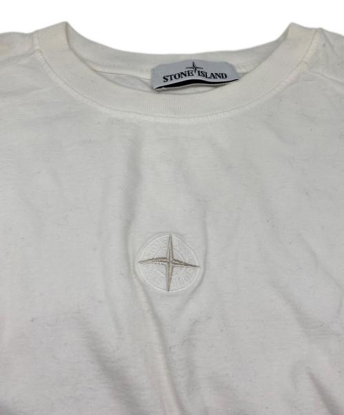 STONE ISLAND（ストーンアイランド）STONE ISLAND (ストーンアイランド) ロゴカットソー ホワイト サイズ:Mの古着・服飾アイテム
