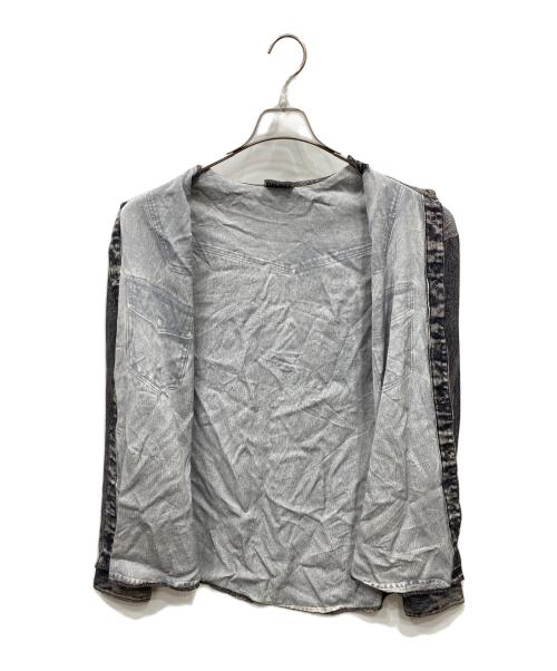 DIESEL（ディーゼル）DIESEL (ディーゼル) 転写プリント長袖シャツ ブラック サイズ:52の古着・服飾アイテム