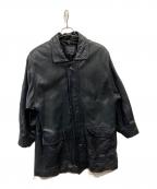 oceanwestオーシャンウェスト）の古着「レザーコート」｜ブラック