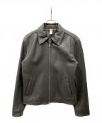 SUNFLOWERサンフラワー）の古着「SHORT LEATHER JACKET」｜グレー