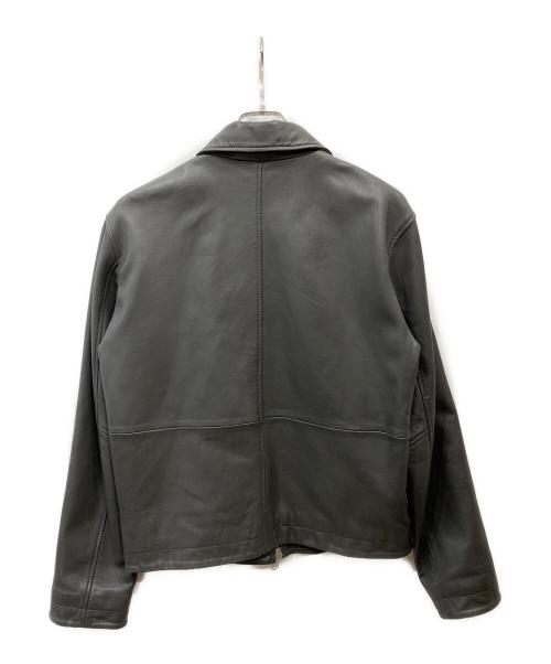 SUNFLOWER（サンフラワー）SUNFLOWER (サンフラワー) SHORT LEATHER JACKET グレー サイズ:46の古着・服飾アイテム