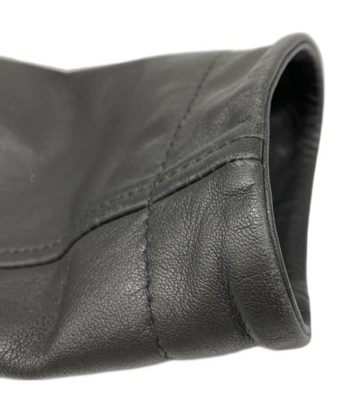 SUNFLOWER（サンフラワー）SUNFLOWER (サンフラワー) SHORT LEATHER JACKET グレー サイズ:46の古着・服飾アイテム