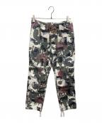 BILLIONAIRE BOYS CLUBビリオネアボーイズクラブ）の古着「総柄イージーパンツ」｜ホワイト