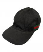 GUCCIグッチ）の古着「GG柄キャップ」｜ブラック