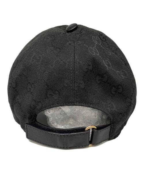 GUCCI（グッチ）GUCCI (グッチ) GG柄キャップ ブラック サイズ:Lの古着・服飾アイテム