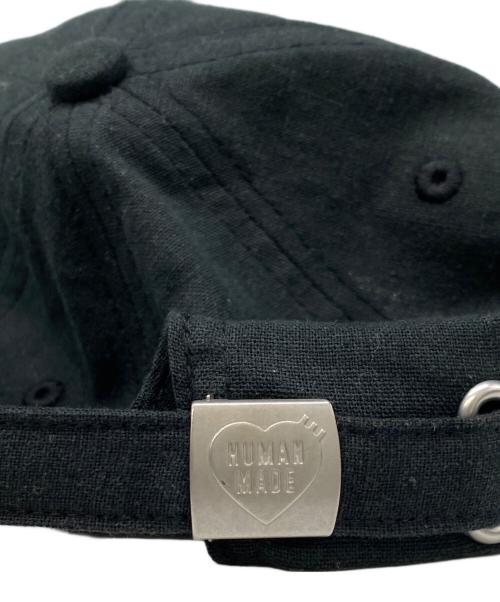 HUMAN MADE（ヒューマンメイド）HUMAN MADE (ヒューマンメイド) 6PANEL LINEN CAP ブラックの古着・服飾アイテム