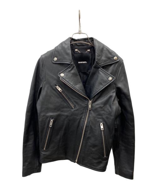 DIESEL（ディーゼル）DIESEL (ディーゼル) レザーダブルライダースジャケット ブラック サイズ:XSの古着・服飾アイテム