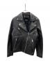 DIESEL（ディーゼル）の古着「レザーダブルライダースジャケット」｜ブラック