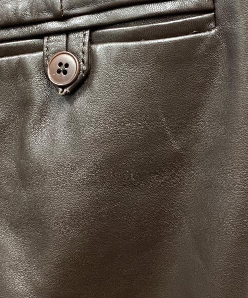 DKNY（ダナキャランニューヨーク）DKNY (ダナキャランニューヨーク) レザーパンツ ブラウン サイズ:10の古着・服飾アイテム