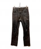 LEEリー）の古着「レザーパンツ」｜ブラウン