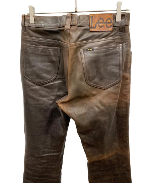 LEE（リー）LEE (リー) レザーパンツ ブラウン サイズ:W32の古着・服飾アイテム