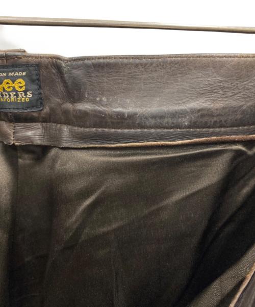 LEE（リー）LEE (リー) レザーパンツ ブラウン サイズ:W32の古着・服飾アイテム