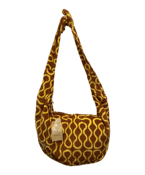 Vivienne Westwood（ヴィヴィアンウエストウッド）Vivienne Westwood (ヴィヴィアンウエストウッド) スクイグルパイル生地ショルダーバッグ ブラウンの古着・服飾アイテム