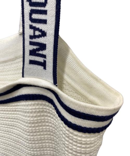 Lily Brown（リリーブラウン）Lily Brown (リリーブラウン) MARY QUANT (マリークヮント) ロゴジャガードニットキャミワンピース ホワイト サイズ:FREEの古着・服飾アイテム