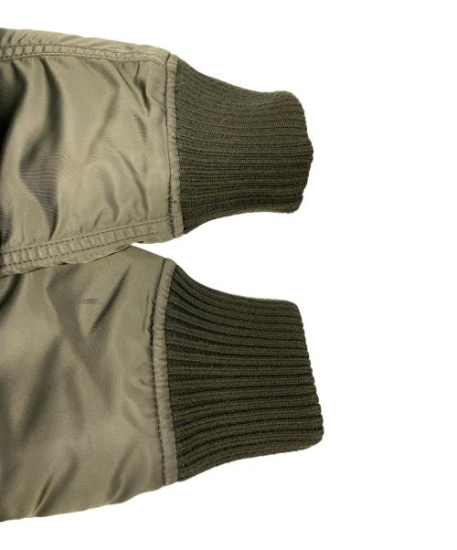 ALPHA（アルファ）ALPHA (アルファ) フーデッドリブジャケット グリーン サイズ:Mの古着・服飾アイテム