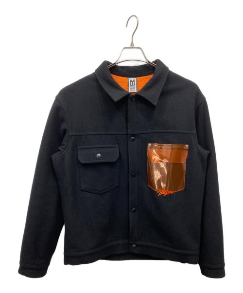 myne（マイン）MYNE (マイン) clear pocket trucker jacket ブラック サイズ:Ⅿの古着・服飾アイテム