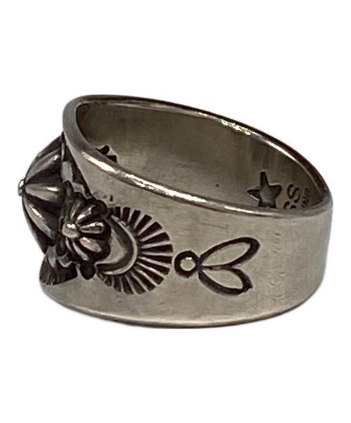 Edison Sandy Smith（エディソン・サンディ・スミス）Edison Sandy Smith (エディソン・サンディ・スミス) スタンプワークリング シルバー サイズ:18号の古着・服飾アイテム