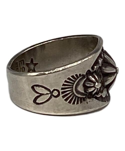 Edison Sandy Smith（エディソン・サンディ・スミス）Edison Sandy Smith (エディソン・サンディ・スミス) スタンプワークリング シルバー サイズ:18号の古着・服飾アイテム