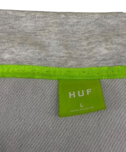 HUF（ハフ）HUF (ハフ) ハーフジップスウェット グレー サイズ:Lの古着・服飾アイテム