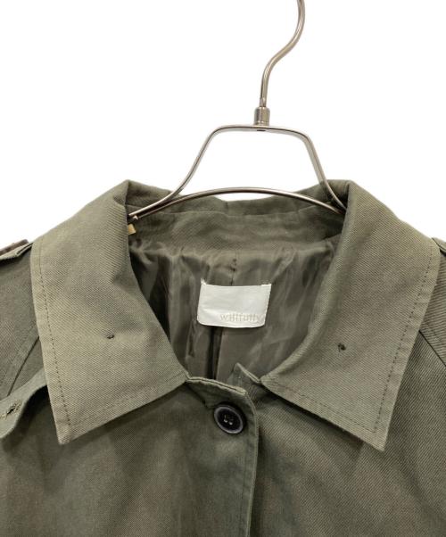 willfully（ウィルフリー）willfully (ウィルフリー) ステンカラーコート グリーン サイズ:FREEの古着・服飾アイテム