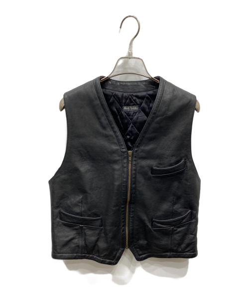 PAUL SMITH（ポールスミス）PAUL SMITH (ポールスミス) カウレザーベスト ブラック サイズ:FREEの古着・服飾アイテム