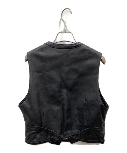 PAUL SMITH（ポールスミス）PAUL SMITH (ポールスミス) カウレザーベスト ブラック サイズ:FREEの古着・服飾アイテム