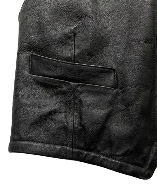 PAUL SMITH（ポールスミス）PAUL SMITH (ポールスミス) カウレザーベスト ブラック サイズ:FREEの古着・服飾アイテム