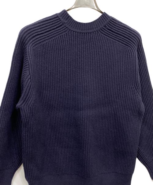 YLEVE（イレーヴ）YLEVE (イレーヴ) ウールリブニットセーター ネイビー サイズ:4の古着・服飾アイテム