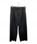 BEAMS Lightsビームスライト）の古着「ディーププリーツ ワイドパンツ」｜ブラック