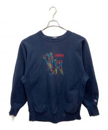 Champion（チャンピオン）の古着「90's 刺繍入りリバースウィーブスウェット」｜ネイビー
