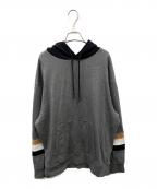 BOSSボス）の古着「バイカラーパーカー」｜グレー