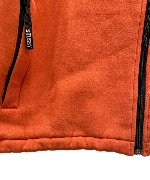 stussy（ステューシー）stussy (ステューシー) スウェット地ジップアップジャケット オレンジ サイズ:XLの古着・服飾アイテム