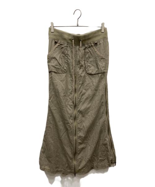 goa（ゴア）goa (ゴア) archive gimmick zipped skirt Y2K ベージュ サイズ:FREEの古着・服飾アイテム