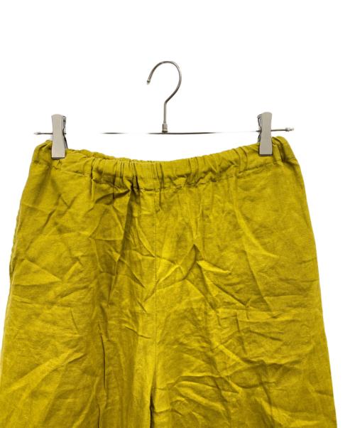 URBAN RESEARCH DOORS（アーバンリサーチドアーズ）URBAN RESEARCH DOORS (アーバンリサーチドアーズ) リネンイージーパンツ イエロー サイズ:1の古着・服飾アイテム