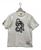 A BATHING APE×BILLIONAIRE BOYS CLUBア ベイシング エイプ×ビリオネアボーイズクラブ）の古着「プリントTシャツ」｜ホワイト