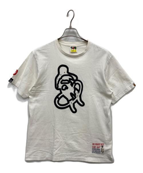 A BATHING APE（ア ベイシング エイプ）A BATHING APE (ア ベイシング エイプ) BILLIONAIRE BOYS CLUB (ビリオネアボーイズクラブ) プリントTシャツ ホワイト サイズ:Lの古着・服飾アイテム