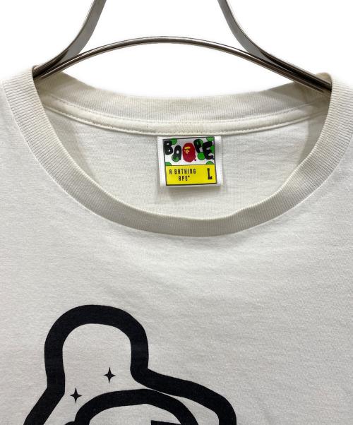 A BATHING APE（ア ベイシング エイプ）A BATHING APE (ア ベイシング エイプ) BILLIONAIRE BOYS CLUB (ビリオネアボーイズクラブ) プリントTシャツ ホワイト サイズ:Lの古着・服飾アイテム