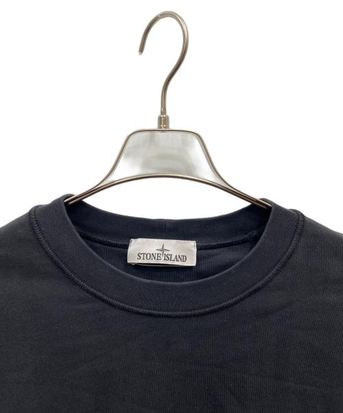 STONE ISLAND（ストーンアイランド）STONE ISLAND (ストーンアイランド) GARMENT DYED SWEATSHIRT ブラック サイズ:Lの古着・服飾アイテム