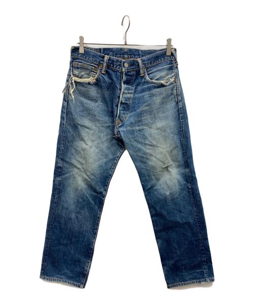 EVISU（エヴィス）EVISU (エヴィス) カモメプリントセルビッチデニムパンツ ブルー サイズ:Ｗ32の古着・服飾アイテム