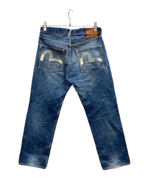 EVISU（エヴィス）EVISU (エヴィス) カモメプリントセルビッチデニムパンツ ブルー サイズ:Ｗ32の古着・服飾アイテム