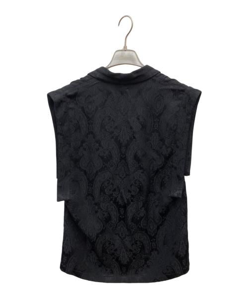 Saint Laurent Paris（サンローランパリ）Saint Laurent Paris (サンローランパリ) ペイズリー柄ベスト ブラック サイズ:Sの古着・服飾アイテム