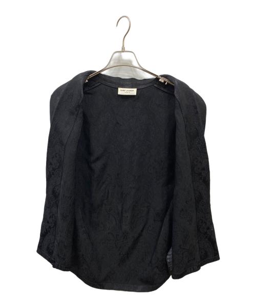 Saint Laurent Paris（サンローランパリ）Saint Laurent Paris (サンローランパリ) ペイズリー柄ベスト ブラック サイズ:Sの古着・服飾アイテム
