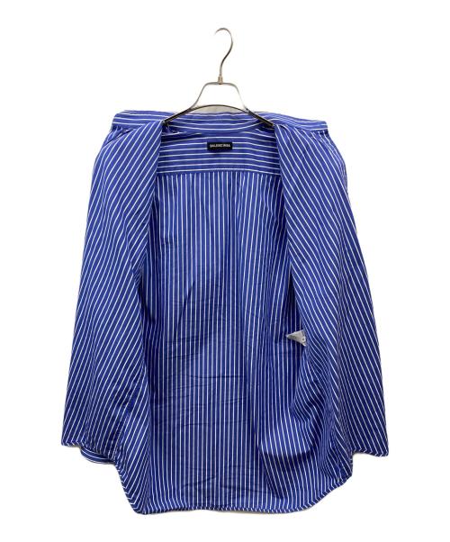 BALENCIAGA（バレンシアガ）BALENCIAGA (バレンシアガ) Back Logo Stripe Shirts ブルー サイズ:38の古着・服飾アイテム